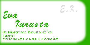 eva kurusta business card